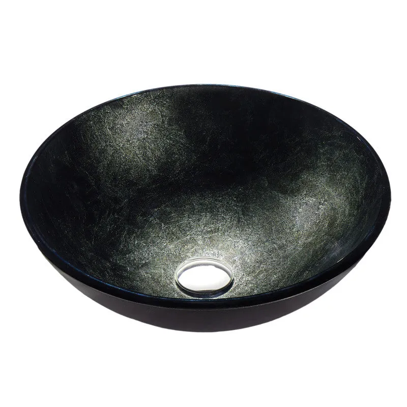 ANZZI Amalfi Round Glass Vessel Bathroom Sink