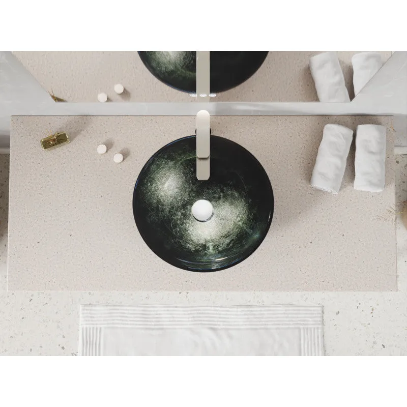 ANZZI Amalfi Round Glass Vessel Bathroom Sink
