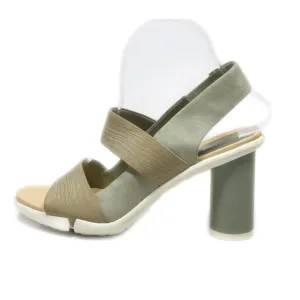 Clarks High-Heel Sandals Leather Green Colour For Women