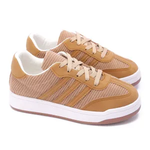 Corduroy Retro Sneakers-Cafe