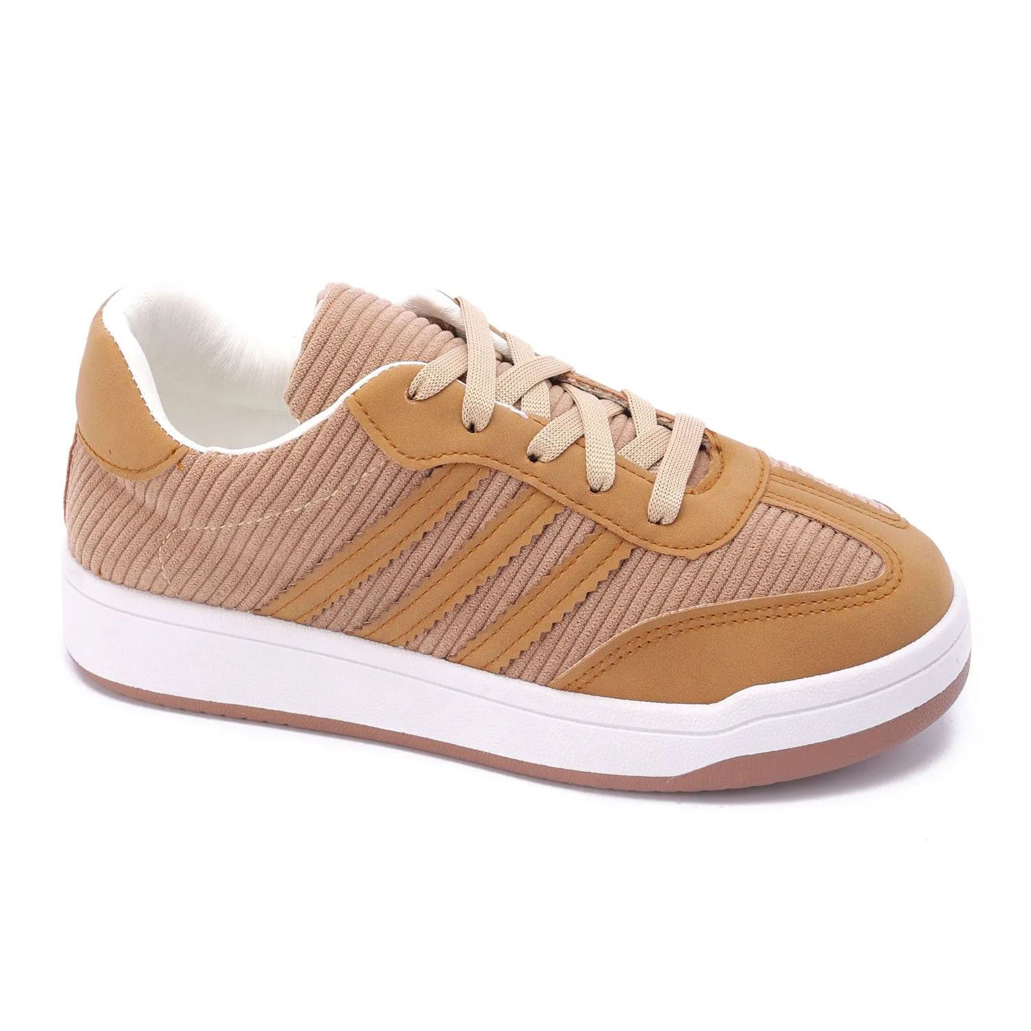 Corduroy Retro Sneakers-Cafe