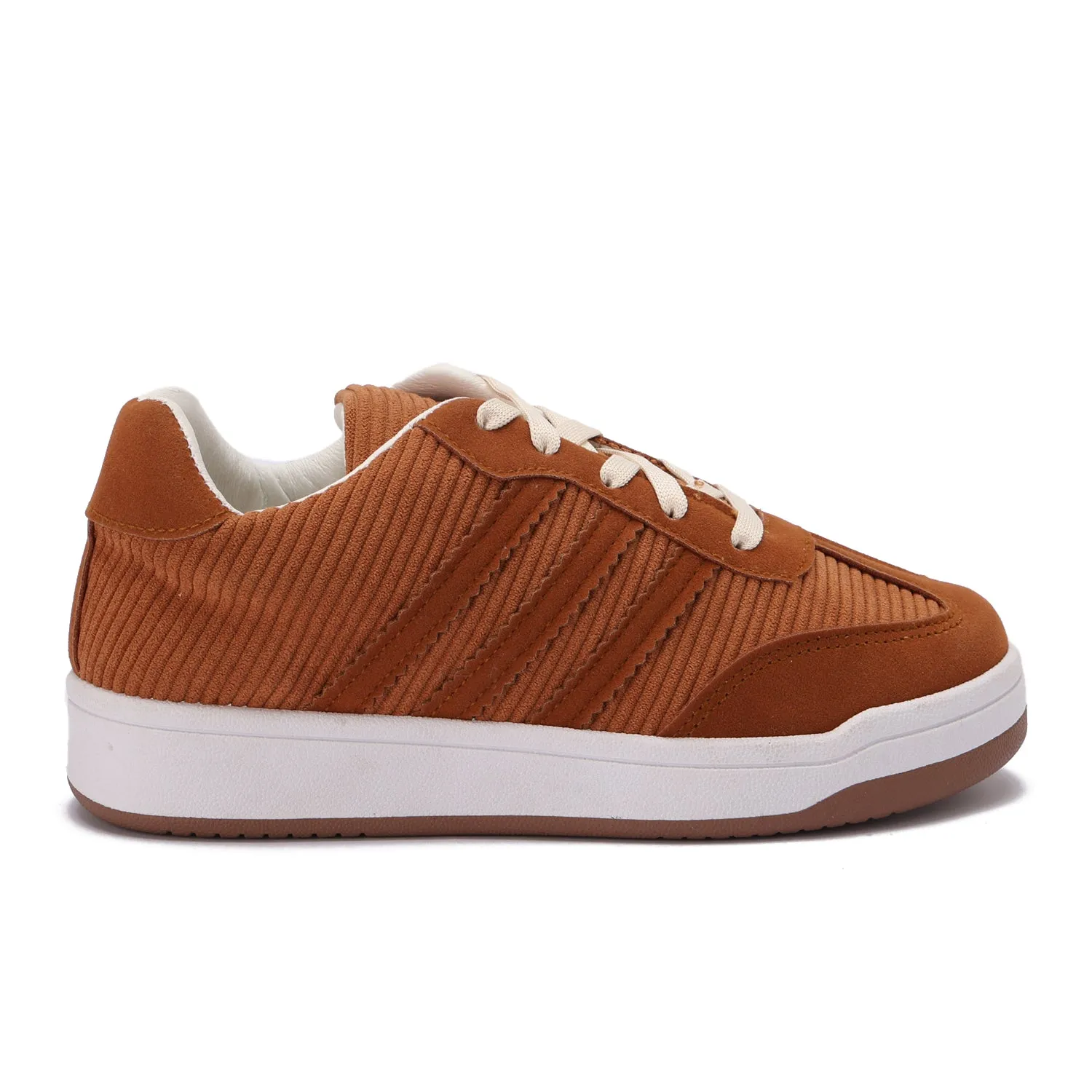 Corduroy Retro Sneakers-Camel