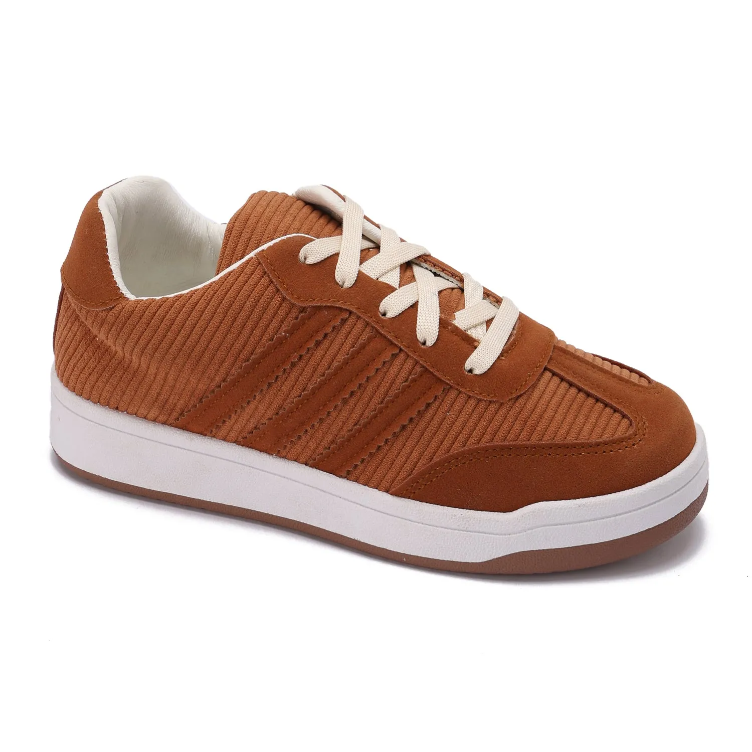 Corduroy Retro Sneakers-Camel