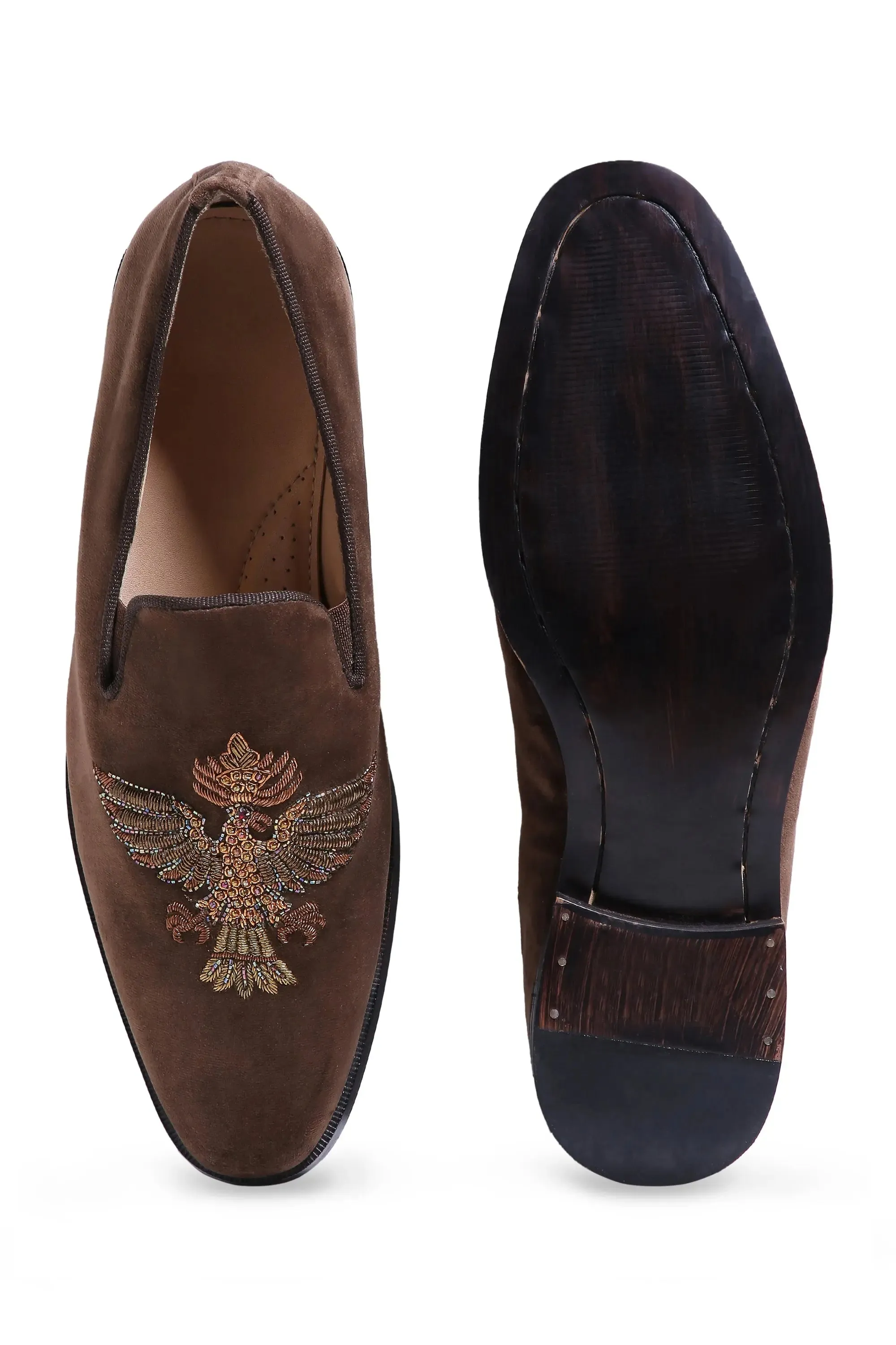 Falcon Crest Tan Velvet Slip-Ons