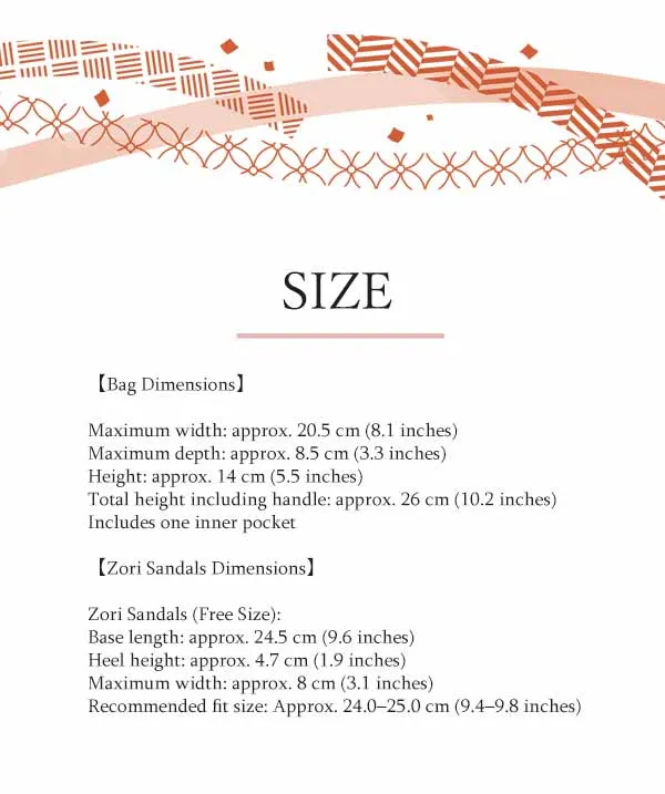 Formal Zori Sandals and Bag Set for TEA ceremony【ONE-SIZE】