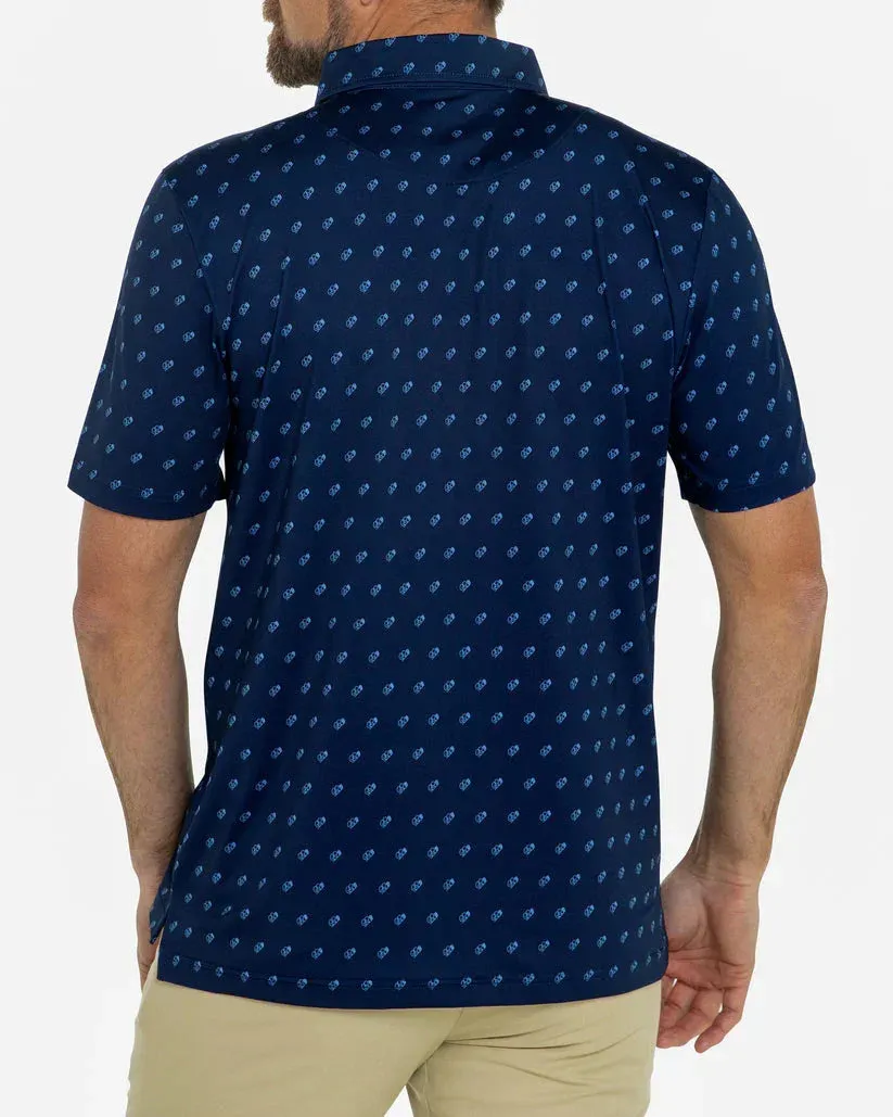 Good Good Golf Mens Blue Ace Polo