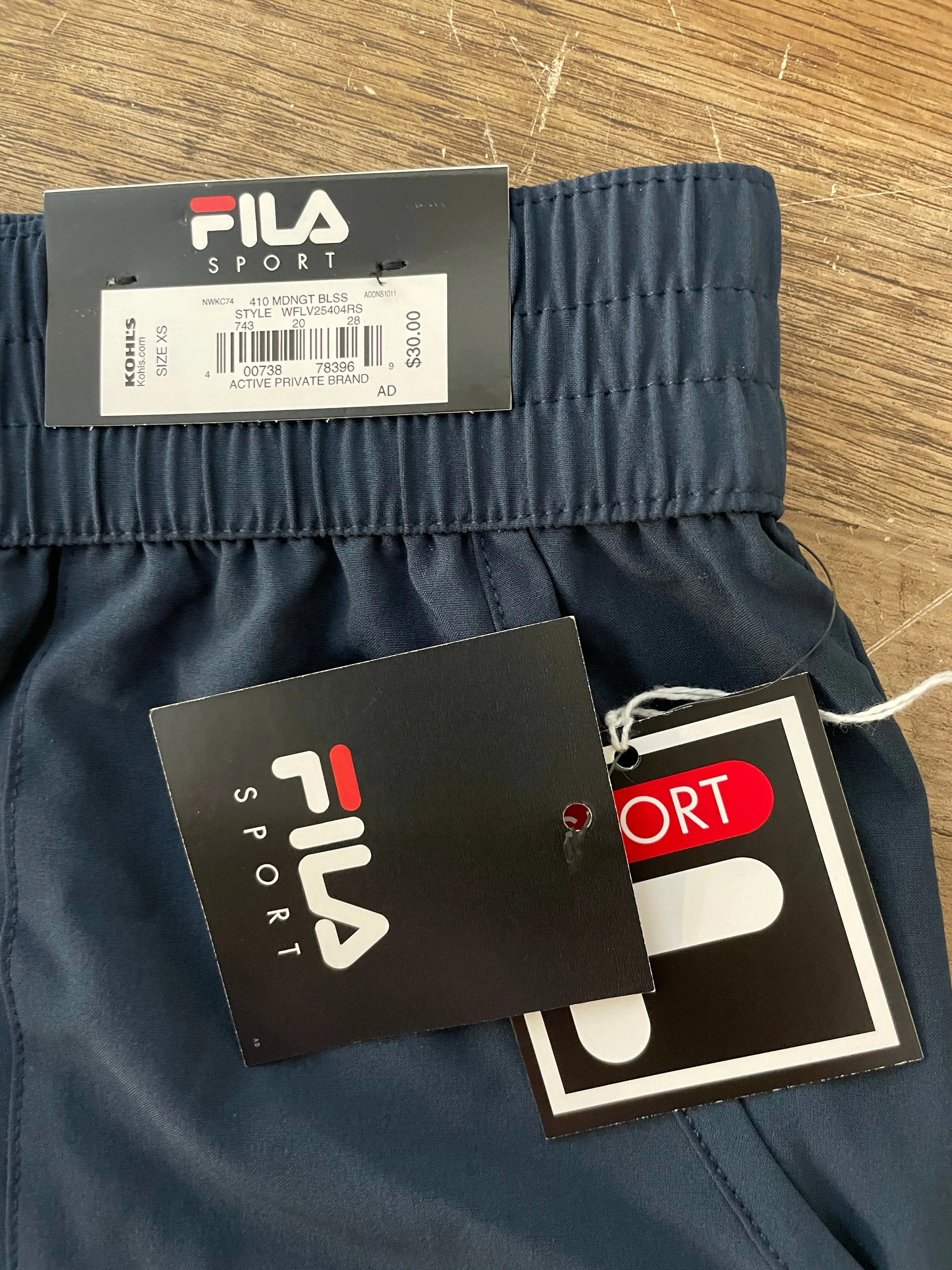 NEW Womens Juniors FILA Sport Black Running Mid Rise Shorts XSmall 28 in Waist