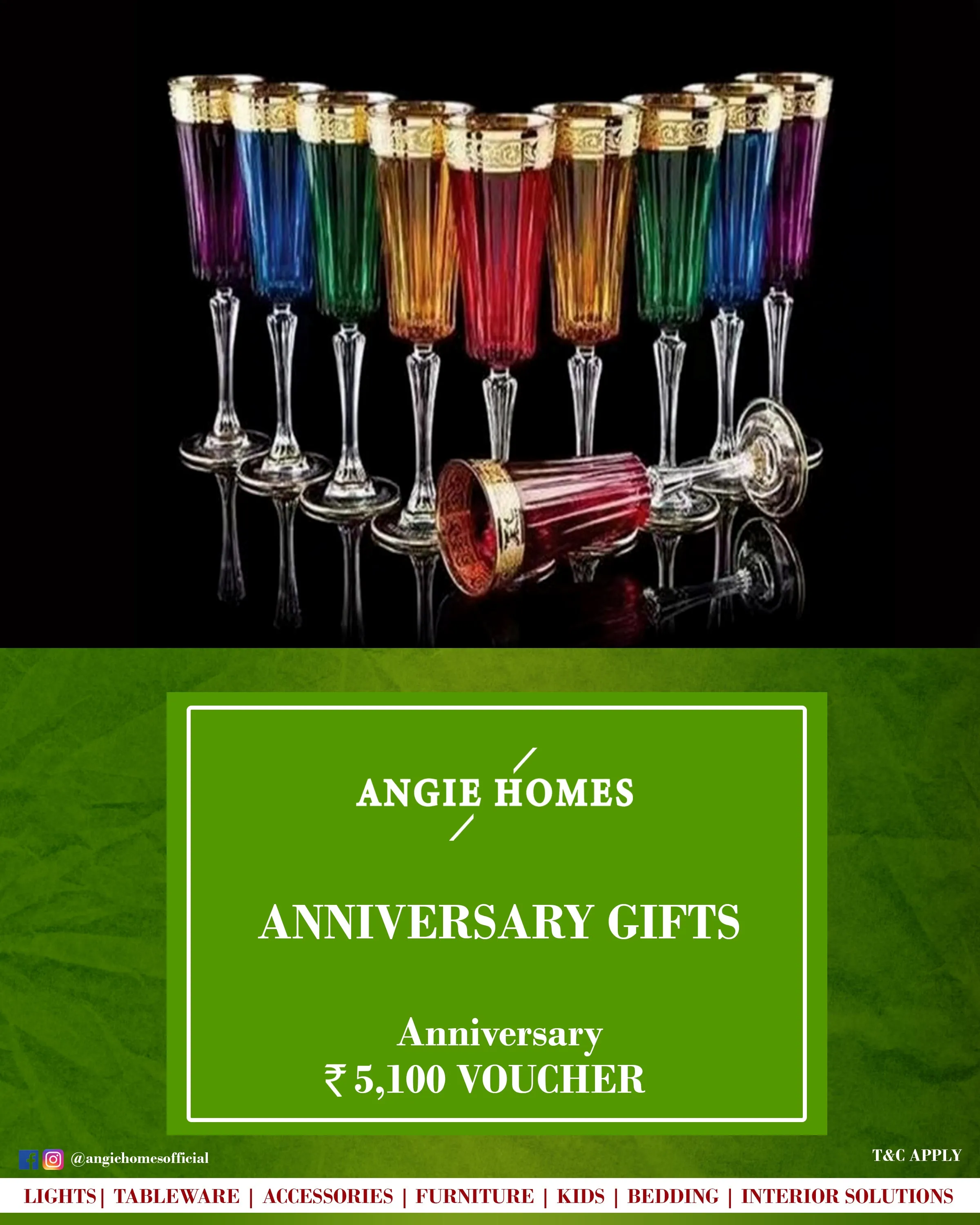 Online Champaign Glasses Available for Anniversary Gift Card - Angie Homes